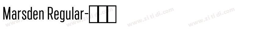 Marsden Regular字体转换